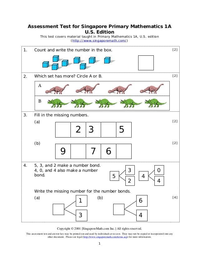 Free Elementary Math Placement Tests - Stress Free Math For Kids